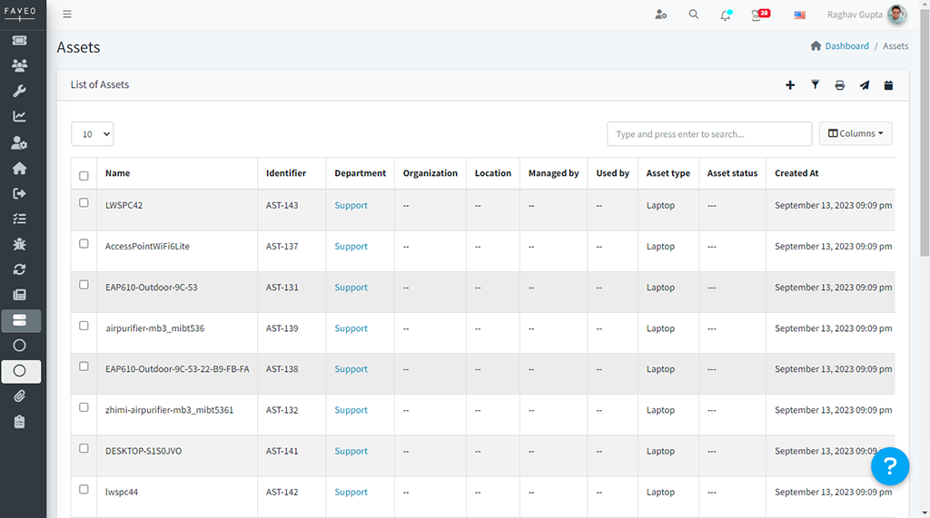 screenshot of Faveo Helpdesk